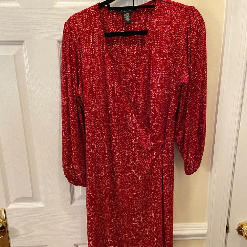 Laundry Red Wrap Dress *GREAT STRETCH*